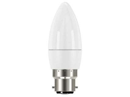 LED BC (B22) Opal Candle Non-Dimmable Bulb, Warm White 250 lm 3.4W