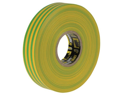 Electrical Insulation Tape Yellow/Green 19mm x 33m