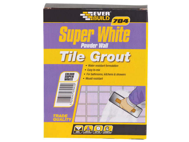 704 Super White Wall Tile Grout 1kg