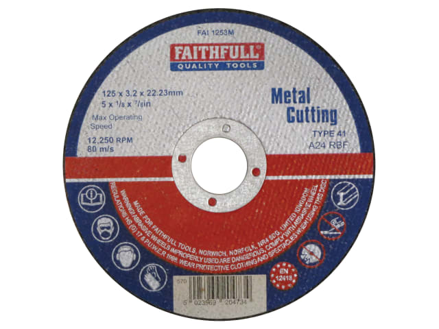 Metal Cut Off Disc 125 x 3.2 x 22.23mm