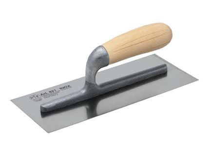 820 Plasterer's Finishing Trowel Stainless Steel Wooden Handle 11 x 4.3/4in