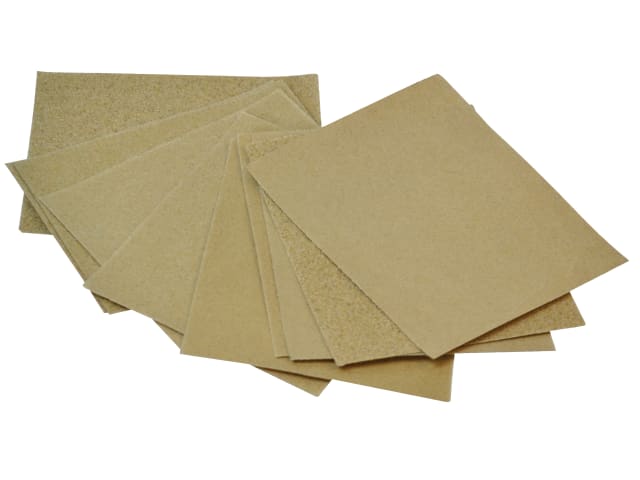 Cork Block Glasspaper Sanding Sheets Assorted (Pack 10)