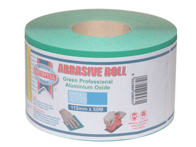 Aluminium Oxide Sanding Paper Roll Green 115mm x 50m 120G