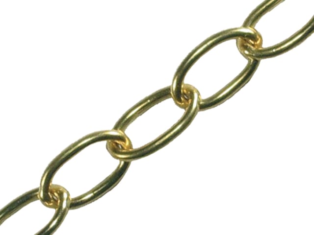 Oval Chain 1.8mm x 10m Polished Brass