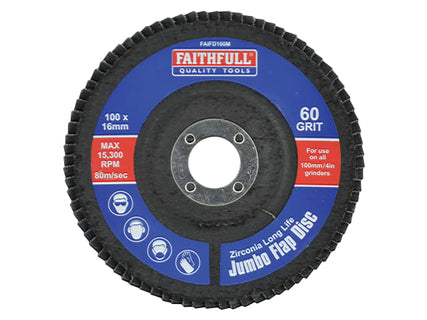 Abrasive Jumbo Flap Disc 100mm Medium