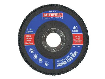 Abrasive Jumbo Flap Disc 115mm Coarse