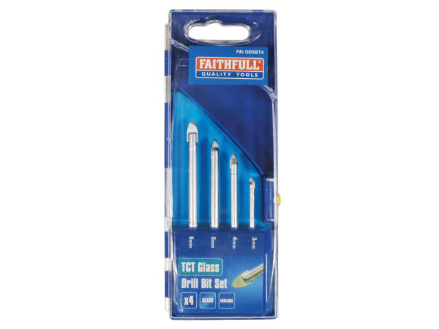 Tile & Glass Drill Bit Set of 4 (3-6mm)