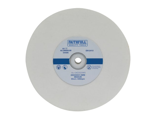 General Purpose Grinding Wheel 200 x 25mm White Medium