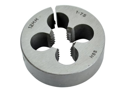 HSS Straight Flute Split Die M12 x 1.75, 1.1/2in OD