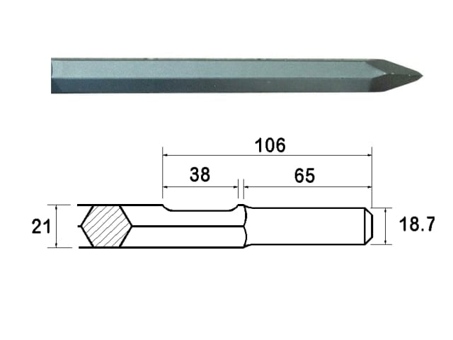 Kango Shank Point 380mm (914112)