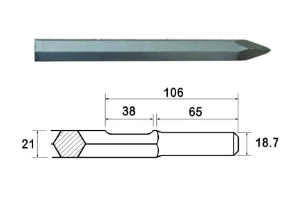 Kango Shank Point 450mm (914113)