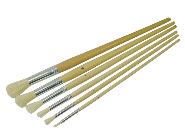 Round Fitch Brush Set 6 Piece