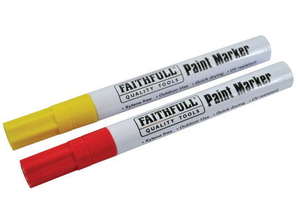 Paint Marker Pen Yellow & Red (Pack 2)