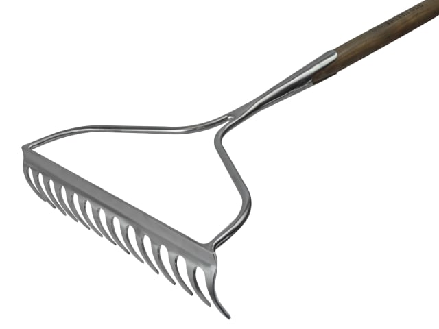 Prestige Stainless Steel Garden Rake Ash Handle