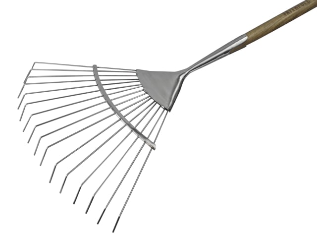 Prestige Stainless Steel Lawn Rake Ash Handle