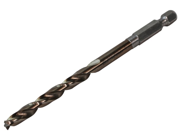 HSSE M35 Cobalt Quick-Change Impact Drill Bit 6.0mm OL:109mm WL:57mm