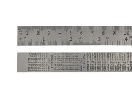 Steel Rule 150mm / 6in x 19mm