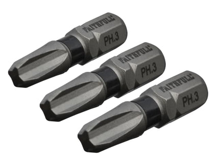 Philips Impact Screwdriver Bits PH3 x 25mm (Pack 3)