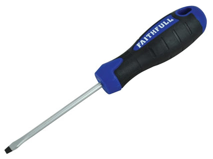 Soft Grip Screwdriver Flared Slotted Tip 4.0 x 75mm