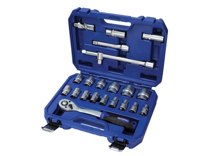 Socket Set of 22 Metric 1/2in Drive