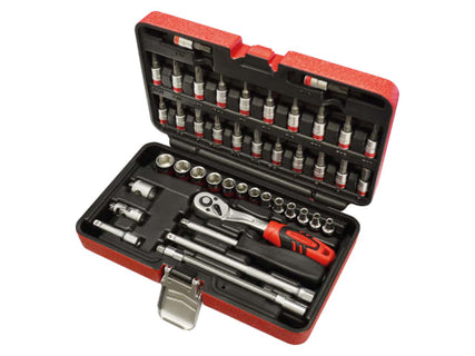 Socket Set of 43 Metric 1/4in Square Drive