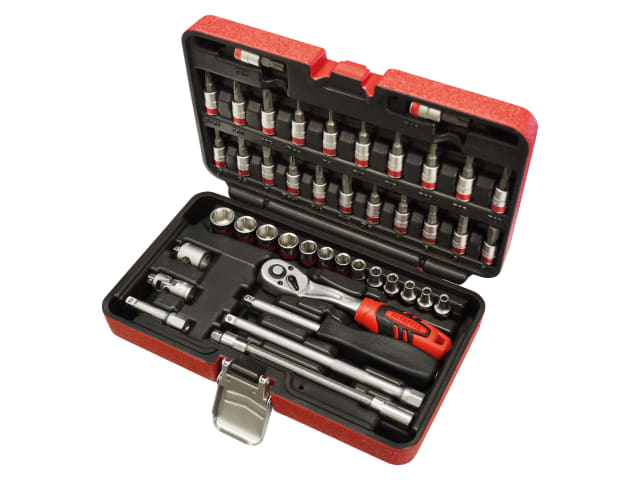 Socket Set of 43 Metric 1/4in Square Drive