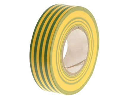 PVC Electricial Tape Green / Yellow 19mm x 20m