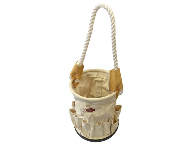 Canvas Tool Bucket with Rope Handle