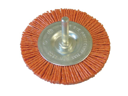 Nylon Wheel Flat 75mm x 6mm Shank