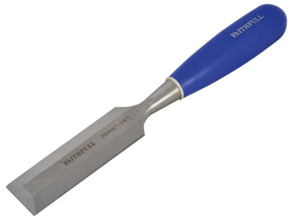 Bevel Edge Chisel Blue Grip 32mm (1.1/4in)