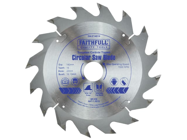 TCT Circular Saw Blade 140 x 20mm x 16T POS