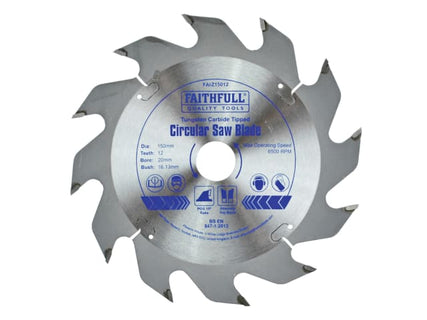 TCT Circular Saw Blade 150 x 20mm x 12T POS