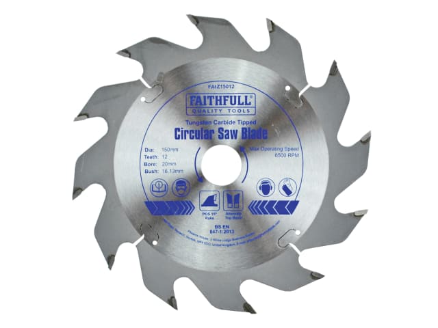 TCT Circular Saw Blade 150 x 20mm x 12T POS