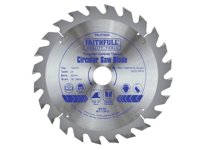 TCT Circular Saw Blade 152 x 20mm x 24T POS