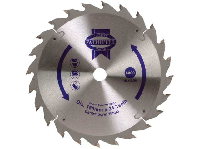 TCT Circular Saw Blade 180 x 16mm x 24T POS