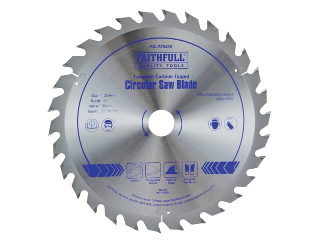 TCT Circular Saw Blade 254 x 30mm x 30T POS