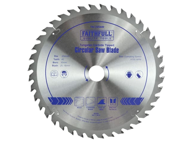 TCT Circular Saw Blade 254 x 30mm x 40T POS