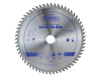 TCT Circular Saw Blade 254 x 30mm x 60T POS