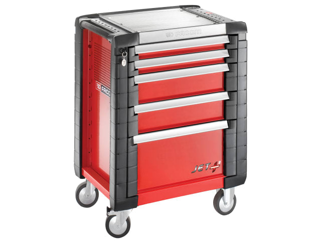 JET.5M3 5 Drawer Roller Cabinet Red