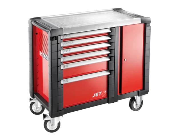 Jet.T6M3 Mobile Work Bench 6 Drawer Red