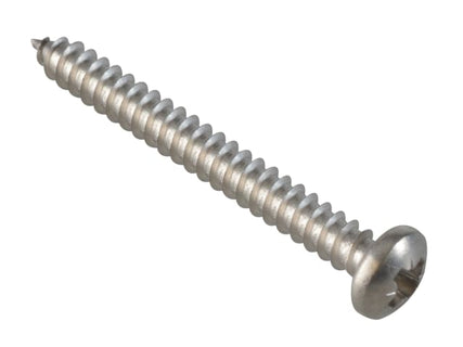 Self-Tapping Screw Pozi Compatible Pan A2 SS 1.1/2in x 8 ForgePack 15