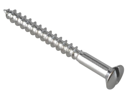 Multi-Purpose Screw SL Raised Head Chrome Plated 4.0 x 40mm ForgePack 20