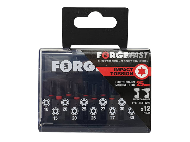 ForgeFast TORX® Compatible Impact Bit Set, 12 Piece