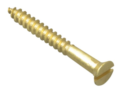 Wood Screw Slotted CSK Brass 1.1/4in x 6 Forge Pack 15