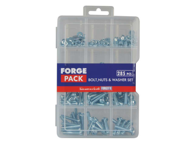 Hexagon Bolt Nut & Washer Kit ForgePack 285 Piece