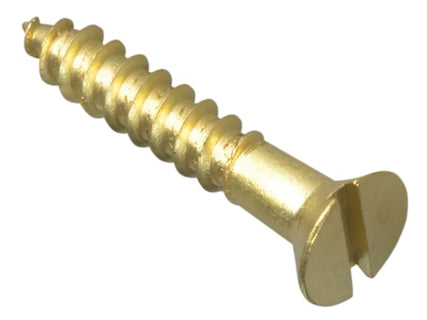 Wood Screw Slotted Raised Head ST Solid Brass 1in x 8 Forge Pack 16