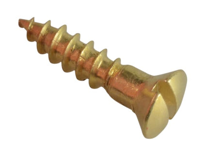 Wood Screw Slotted Raised Head ST Solid Brass 5/8in x 6 Forge Pack 25