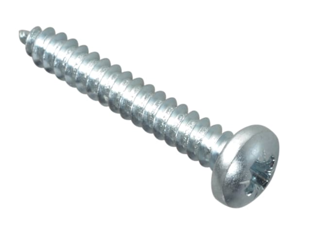Self-Tapping Screw Pozi Compatible Pan Head ZP 1.1/4in x 10 ForgePack 12