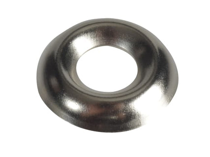 Screw Cup Washers Nickle Plated No.10 Forge Pack 20