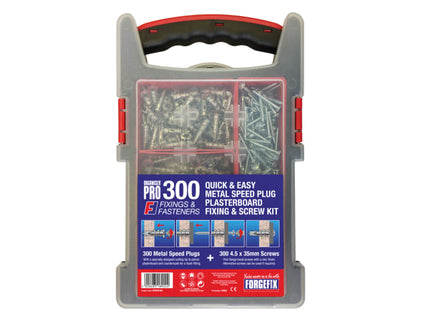 Speed Plug Zinc Plasterboard Fixing Kit, 300 Piece